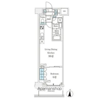 フロンティアレジデンス錦糸公園【2階】の間取り
