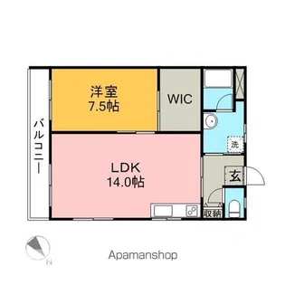 グリーンヒル藤が丘I棟【5階】の間取り