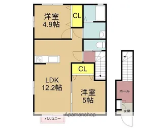 ハイム・ディアコート【2階】の間取り