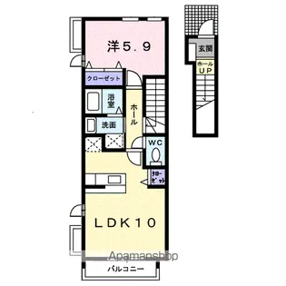 オーブ トワK【2階】の間取り