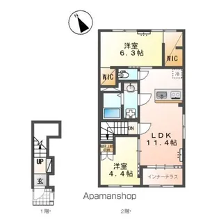 ウェルス レエルラ【2階】の間取り