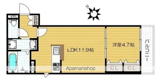 ドゥー・ルミエール新森【202号室号室】の間取り