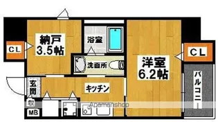 ディアコート宿屋町【5-E号室】の間取り