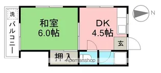 コーポゆり【3階】の間取り