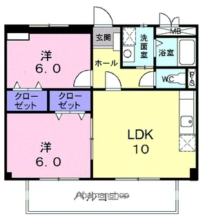 シャルマン篠木【4階】の間取り