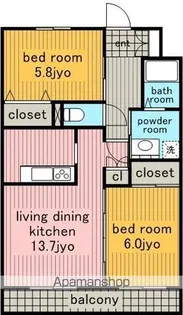 クレストハイム引山【1階】の間取り