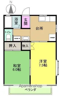メゾンシーバスⅡ【201号室】の間取り
