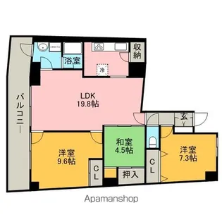 福岡県福岡市東区香椎照葉3丁目【マンション】の間取り