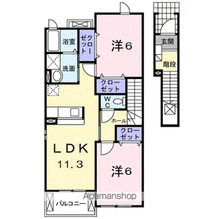 インフォローズA【2階】の間取り