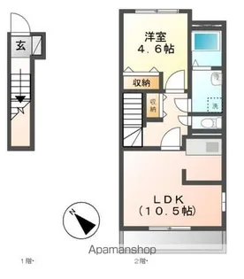 コモド ピノ Ⅳ【2階】の間取り