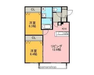 MERCURY【101号室】の間取り