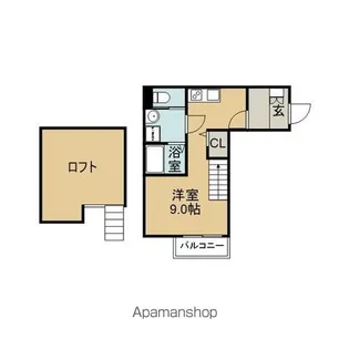 Patina砂田橋【1階】の間取り