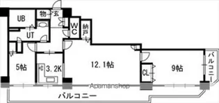 知事公館前タワーレジデンス【2階】の間取り