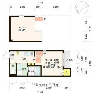 LA VENUS【2階】の間取り