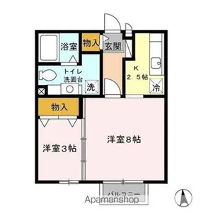 パークコート ホーム【23号室】の間取り