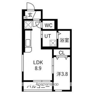 アステラス愛子【1階】の間取り