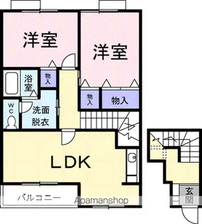 フルール・ド・スリジエ【2階】の間取り