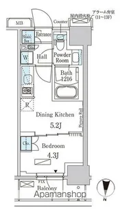 パークアクシス両国スクエア【7階】の間取り