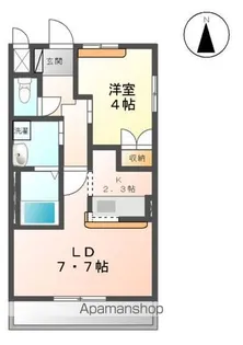 1LDKの間取り画像