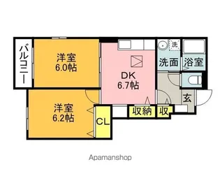 フラン メゾン A【1階】の間取り
