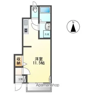 プレジールB【105号室】の間取り