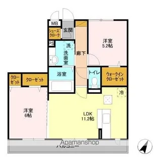 グランフェリシア【3階】の間取り