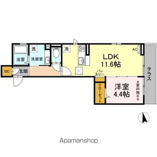 ラウレア【1階】の間取り