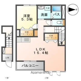ルミナス【201号室】の間取り