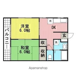 グランミュール【102号室】の間取り