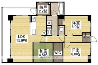 アルファスマート倉敷羽島【501号室】の間取り