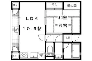 ヴィラ岡崎【410号室】の間取り