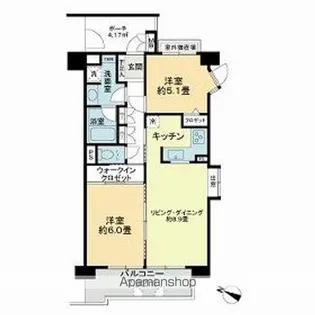 サンヴェール上大岡【4階】の間取り