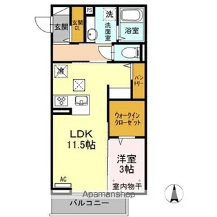 コンフォート征矢野【1階】の間取り