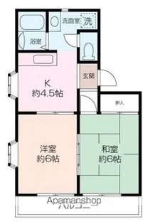 ハマのアジト6号棟【1階】の間取り