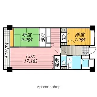 パークサイド業平【3階】の間取り