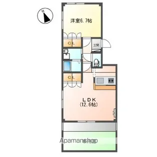 カメリアコート【1階】の間取り