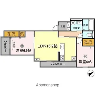 D-Riverside南庄【2階】の間取り