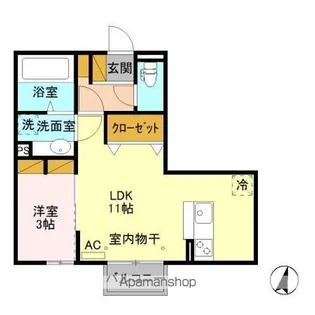 ラ・リヴィエール【2階】の間取り