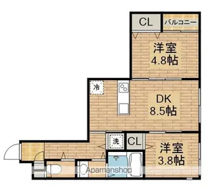 ST.RESIDENCE七道【301号室】の間取り