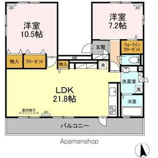コーラル【3階】の間取り