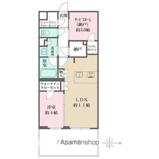 LA PERLA JIYUGAOKAⅡ【3号室】の間取り