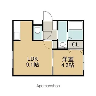 CIGAL京町(シーゲル京町)【1階】の間取り