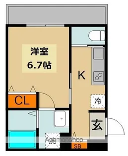 アトリエ・カーサ守口【3階】の間取り