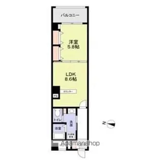 カステッロ石神井公園【604号室】の間取り