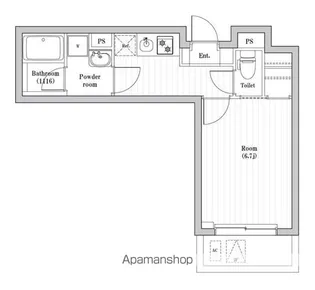 1Kの間取り画像