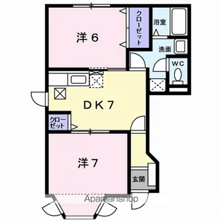 エスポワール寺畔 B【1階】の間取り