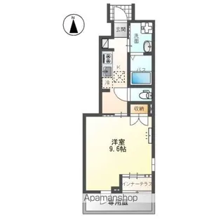 クオーレ西新町【1階】の間取り