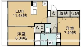 コスモス B【3階】の間取り