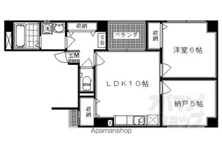 プリムローズ四条【301号室】の間取り