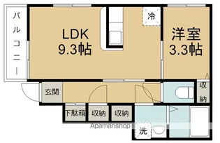 ヒルサイドテラス【1階】の間取り